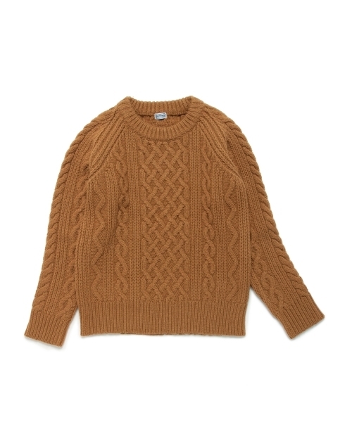 BEAMS BOY（ビームスボーイ）の「BEAMS BOY / 3ゲージ アラン クルーネック ニット（ニット/セーター・レディース・オフホワイト/ライトブラウン/ネイビー・ONE SIZE）」の17枚目の写真