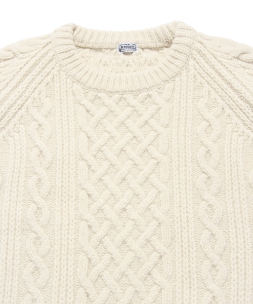 BEAMS BOY（ビームスボーイ）の「BEAMS BOY / 3ゲージ アラン クルーネック ニット（ニット/セーター・レディース・オフホワイト/ライトブラウン/ネイビー・ONE SIZE）」の15枚目の写真