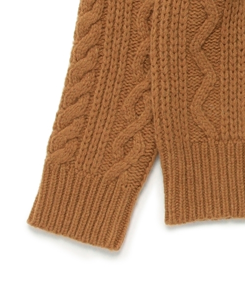 BEAMS BOY（ビームスボーイ）の「BEAMS BOY / 3ゲージ アラン クルーネック ニット（ニット/セーター・レディース・オフホワイト/ライトブラウン/ネイビー・ONE SIZE）」の22枚目の写真