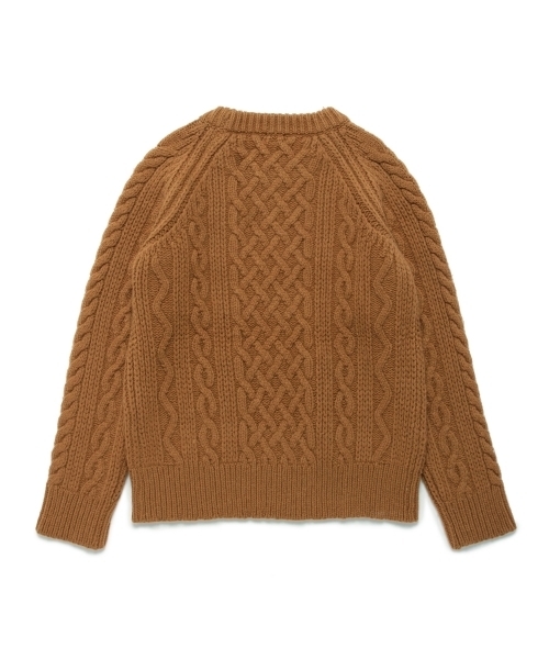 BEAMS BOY（ビームスボーイ）の「BEAMS BOY / 3ゲージ アラン クルーネック ニット（ニット/セーター・レディース・オフホワイト/ライトブラウン/ネイビー・ONE SIZE）」の20枚目の写真