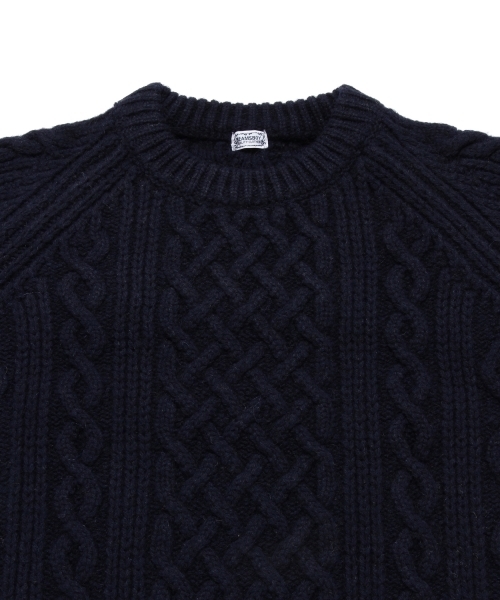 BEAMS BOY（ビームスボーイ）の「BEAMS BOY / 3ゲージ アラン クルーネック ニット（ニット/セーター・レディース・オフホワイト/ライトブラウン/ネイビー・ONE SIZE）」の19枚目の写真