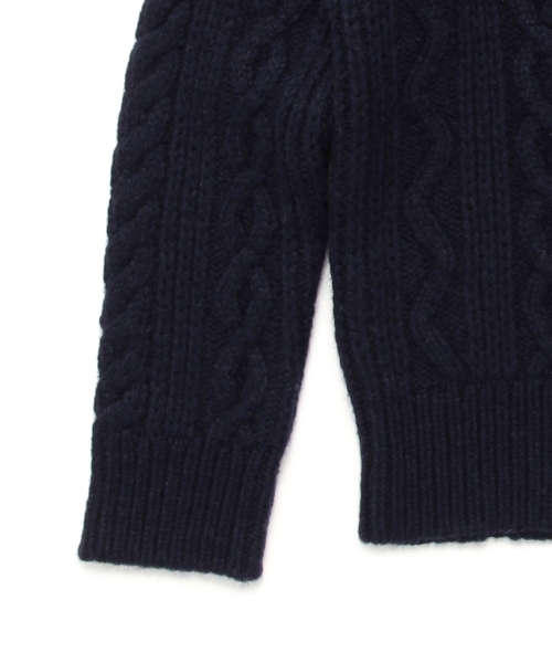 BEAMS BOY（ビームスボーイ）の「BEAMS BOY / 3ゲージ アラン クルーネック ニット（ニット/セーター・レディース・オフホワイト/ライトブラウン/ネイビー・ONE SIZE）」の12枚目の写真