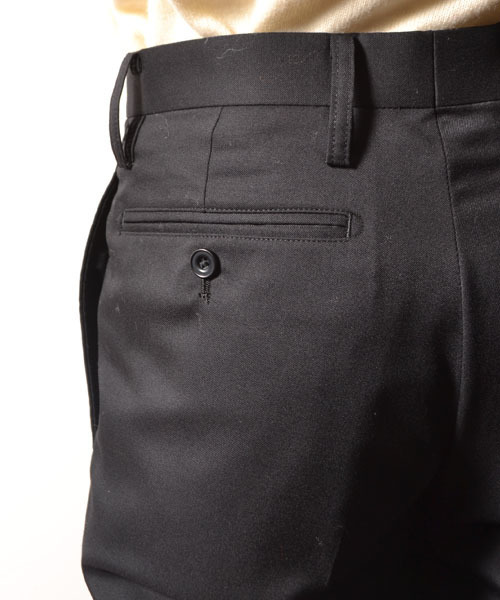 COMMONWARE AMERICAN RAG CIE&Magine（コモンウェアアメリカンラグシーアンド マージン）の「AMERICAN RAG CIE&Magine COMMONWARE SUPER100'S ストレッチウール テーラードパンツ（スラックス・メンズ・ブラック/グレー・46/44/48）」の3枚目の写真