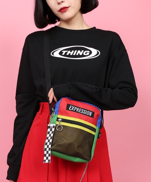 WC(ダブル シー)の「WC/刺繍リングショルダーバッグ(ショルダーバッグ・レディース・ブラック/パープル/その他1/ブラック系その他・FREE)」の1枚目の写真