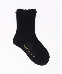 [フォーマル対応]メッシュ編みフリルテープ付きソックス