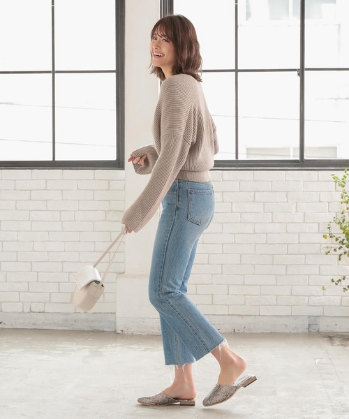 KOBE LETTUCE（コウベレタス）の「カシュクールもっちりリブニットトップス（ニット/セーター・レディース・オレンジ系その他/ホワイト系その他/ベージュ/ミント・FREE）」の11枚目の写真