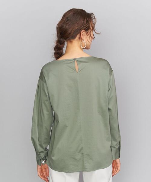 BEAUTY&YOUTH UNITED ARROWS(ビューティーアンドユースユナイテッドアローズ)の「BY ハイゲージボートネックロングスリーブプルオーバー о(Tシャツ/カットソー・レディース・ホワイト/ブラック/オリーブ・FREE)」の6枚目の写真