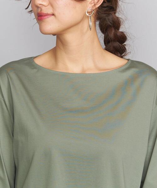 BEAUTY&YOUTH UNITED ARROWS(ビューティーアンドユースユナイテッドアローズ)の「BY ハイゲージボートネックロングスリーブプルオーバー о(Tシャツ/カットソー・レディース・ホワイト/ブラック/オリーブ・FREE)」の18枚目の写真