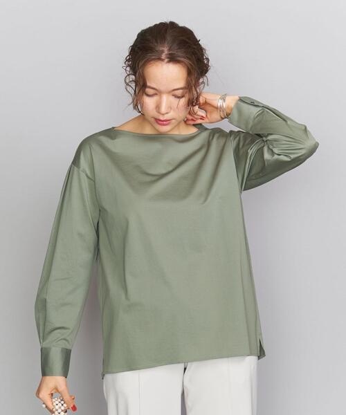 BEAUTY&YOUTH UNITED ARROWS(ビューティーアンドユースユナイテッドアローズ)の「BY ハイゲージボートネックロングスリーブプルオーバー о(Tシャツ/カットソー・レディース・ホワイト/ブラック/オリーブ・FREE)」の22枚目の写真