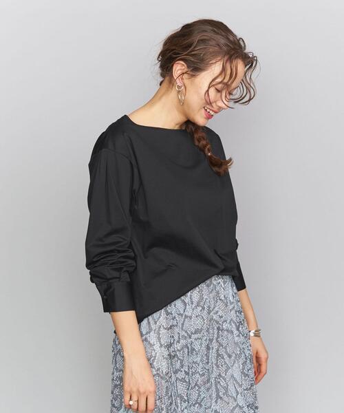 タグ付き H BEAUTY&YOUTH リブニットロングスリーブプルオーバー
