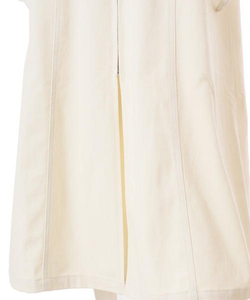 fifth（フィフス）の「フロントスリットサロペットスカート（ワンピース・レディース・チャコールグレー/アイボリー・SMALL/MEDIUM）」の8枚目の写真