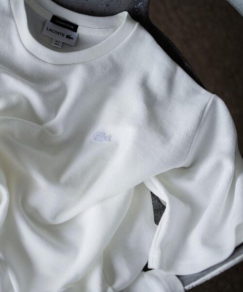 LACOSTE（ラコステ）の「【別注】 ＜LACOSTE（ラコステ）＞ 1TONE TEE/Tシャツ（Tシャツ/カットソー・メンズ・ネイビー/オリーブ/ホワイト/ライラック/ブラック・XL/M/S/L）」の2枚目の写真