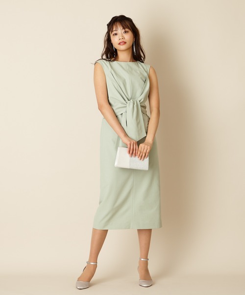 セール ワンピース ドレス ウエストリボンタイトラインドレス ドレス Aimer エメ のファッション
