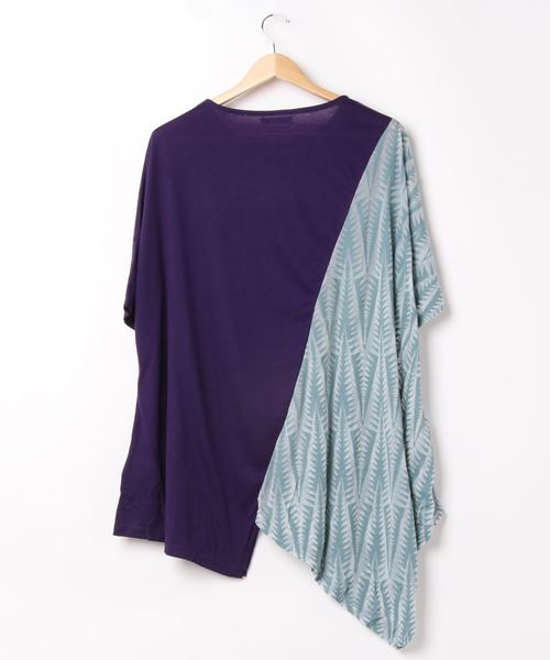 チャイハネ（チャイハネ）の「【チャイハネ】シースルーアシンメトリーMEN'Sトップス（Tシャツ/カットソー・メンズ・ブラック/パープル/グリーン・FREE）」の5枚目の写真