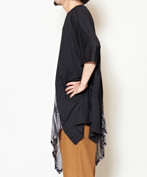 チャイハネ（チャイハネ）の「【チャイハネ】シースルーアシンメトリーMEN'Sトップス（Tシャツ/カットソー・メンズ・ブラック/パープル/グリーン・FREE）」の10枚目の写真