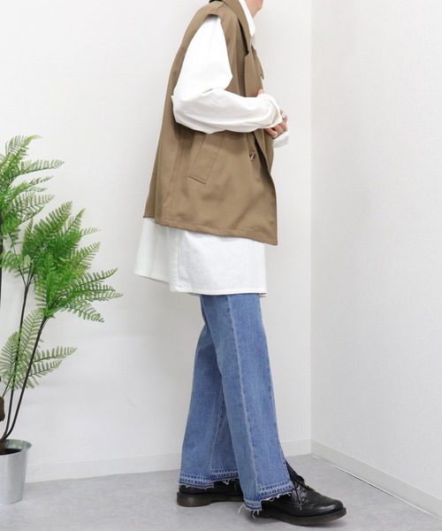 kutir（クティール）の「テーラードベスト（ベスト・メンズ・ベージュ/サックスブルー/ブラック・LARGE/MEDIUM）」の21枚目の写真