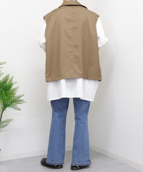 kutir（クティール）の「テーラードベスト（ベスト・メンズ・ベージュ/サックスブルー/ブラック・LARGE/MEDIUM）」の20枚目の写真