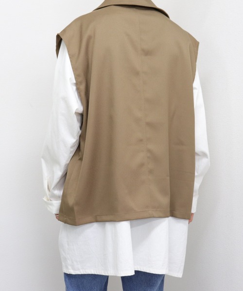 kutir（クティール）の「テーラードベスト（ベスト・メンズ・ベージュ/サックスブルー/ブラック・LARGE/MEDIUM）」の16枚目の写真