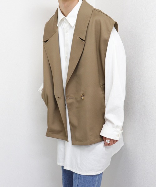 kutir（クティール）の「テーラードベスト（ベスト・メンズ・ベージュ/サックスブルー/ブラック・LARGE/MEDIUM）」の15枚目の写真