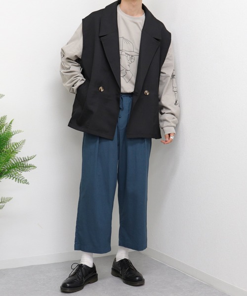 kutir（クティール）の「テーラードベスト（ベスト・メンズ・ベージュ/サックスブルー/ブラック・LARGE/MEDIUM）」の7枚目の写真