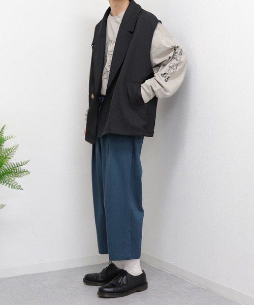 kutir（クティール）の「テーラードベスト（ベスト・メンズ・ベージュ/サックスブルー/ブラック・LARGE/MEDIUM）」の8枚目の写真