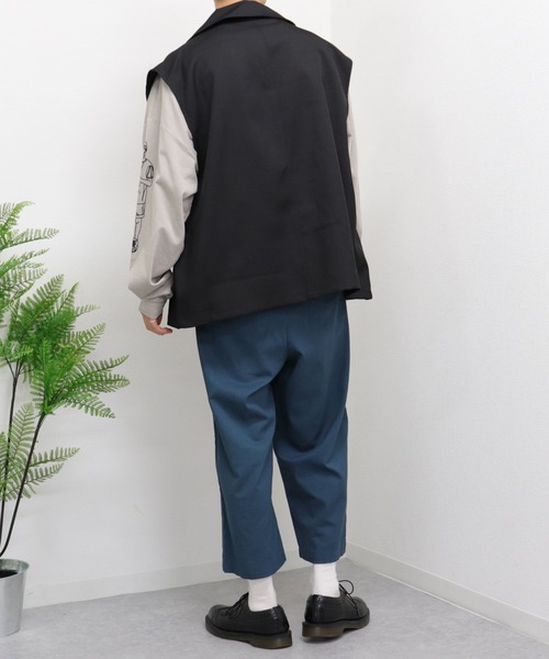 kutir（クティール）の「テーラードベスト（ベスト・メンズ・ベージュ/サックスブルー/ブラック・LARGE/MEDIUM）」の9枚目の写真