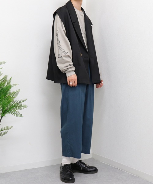 kutir（クティール）の「テーラードベスト（ベスト・メンズ・ベージュ/サックスブルー/ブラック・LARGE/MEDIUM）」の10枚目の写真