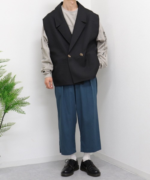 kutir（クティール）の「テーラードベスト（ベスト・メンズ・ベージュ/サックスブルー/ブラック・LARGE/MEDIUM）」の11枚目の写真