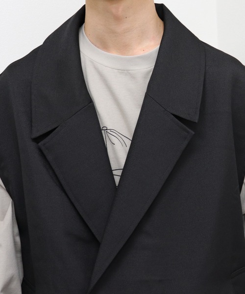 kutir（クティール）の「テーラードベスト（ベスト・メンズ・ベージュ/サックスブルー/ブラック・LARGE/MEDIUM）」の12枚目の写真