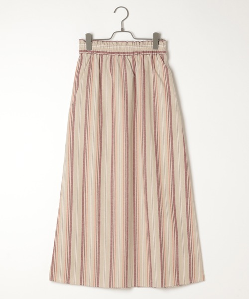 LAKOLE(ラコレ)の「コットンリネンロングスカート / LAKOLE(スカート・レディース・ベージュ/ブラウン系その他/スモーク・SMALL/MEDIUM)」の5枚目の写真