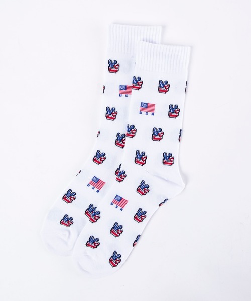 WEGO（ウィゴー）の「WEGO/モチーフレギュラーソックス（ソックス/靴下・メンズ・その他1/その他2/その他3/その他4/その他5/その他6/その他7/その他8/その他9/その他10・FREE）」の10枚目の写真