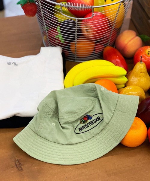 FRUIT OF THE LOOM（フルーツオブザルーム）の「RETRO BUCKET HAT / バケットハット / カジュアル / ユニセックス（ハット・レディース・ベージュ/ホワイト/ネイビー/グリーン/オレンジ・FREE）」の3枚目の写真