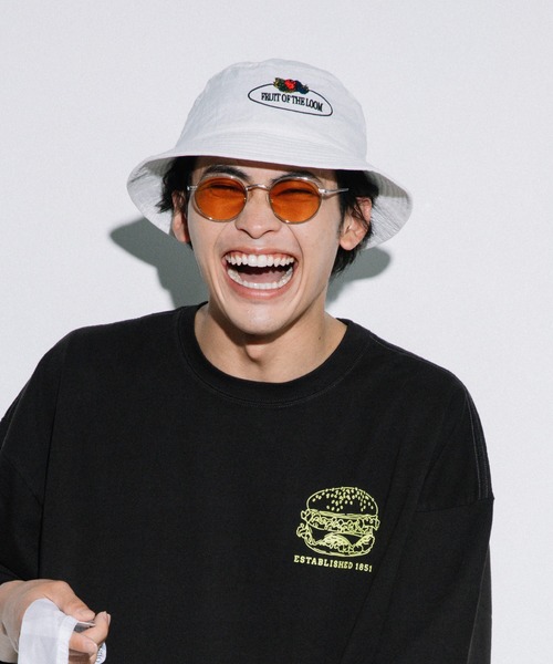 FRUIT OF THE LOOM（フルーツオブザルーム）の「RETRO BUCKET HAT / バケットハット / カジュアル / ユニセックス（ハット・レディース・ベージュ/ホワイト/ネイビー/グリーン/オレンジ・FREE）」の10枚目の写真