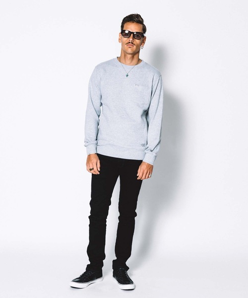 CRIMIE(クライミー)の「SWEAT CREW NECK POCKET(スウェット・メンズ・ブラック/ヘザーグレー・XXL/XL/L/S/M)」の9枚目の写真