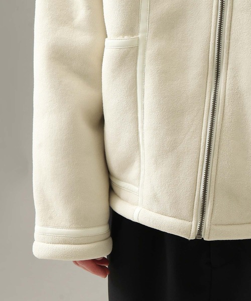 CORISCO（コリスコ）の「フェイクムートンフライトジャケット（ミリタリージャケット・メンズ・アイボリー/ブラウン/ベージュ・MEDIUM/X-LARGE/LARGE）」の16枚目の写真