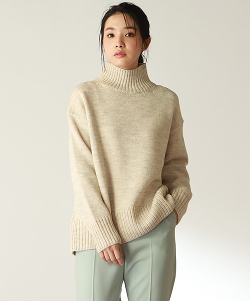 Droite lautreamont ウールタートルネックニットプルオーバー Droite lautreamont（ドロワットロートレアモン）の「ウール