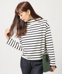 HARE | ボトルネックボーダープルオーバー【HARE】(Tシャツ/カットソー)