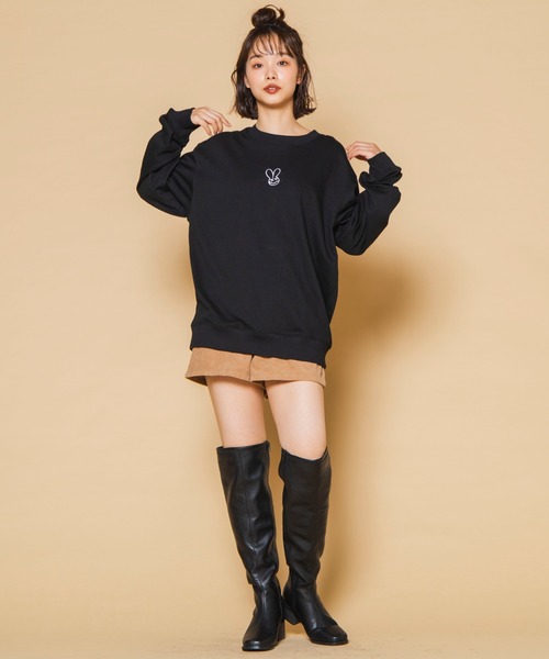 WEGO(ウィゴー)の「WEGO/モチーフ刺繍プルオーバー(スウェット・メンズ・ホワイト/ブラック・SMALL/MEDIUM/LARGE)」の14枚目の写真