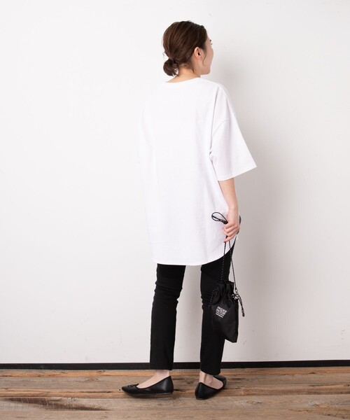 Lee（リー）の「【WEB限定】Lee/リー 　別注デニムポケットTシャツ（Tシャツ/カットソー・レディース・ホワイト/ブラック/ベージュ/グリーン・ﾌﾘ-）」の14枚目の写真