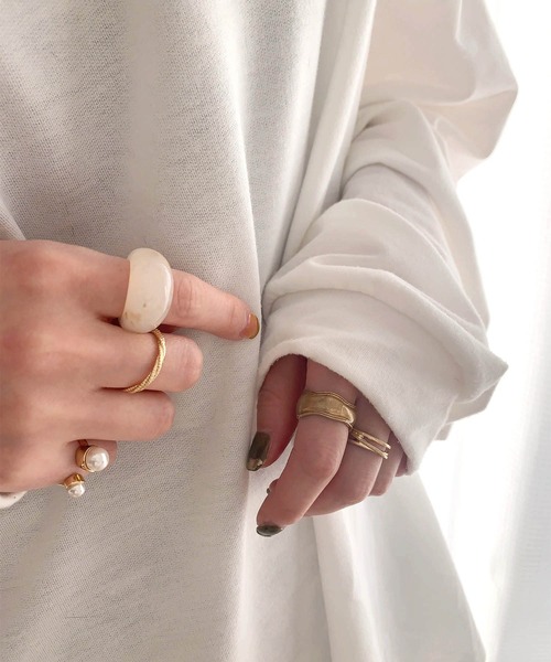 ADOLESCENCE （アドレセンス）の「セレクトセットリング5個セット【インフルエンサーaiko×ADOLESCENCE 限定コラボ 】（リング・レディース・ゴールド・FREE）」の3枚目の写真