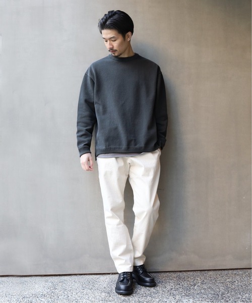 crepuscule（クレプスキュール）の「【CREPUSCULE / クレプスキュール】417別注クルーネック（ニット/セーター・メンズ・グレー/ベージュ/グリーン/ブルー・X-SMALL/SMALL/MEDIUM）」の7枚目の写真