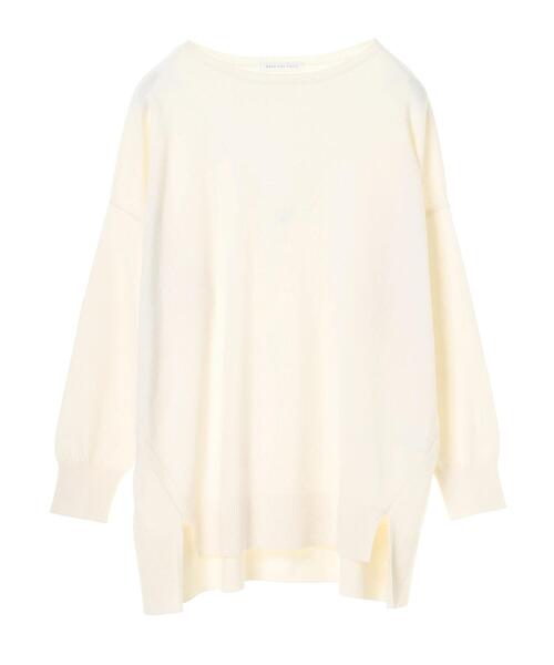 AMERICAN HOLIC(アメリカンホリック)の「前後差ラウンドネックニットチュニック *(ニット/セーター・レディース・ネイビー/ベージュ/オフホワイト/ラベンダー/イエロー・FREE)」の14枚目の写真