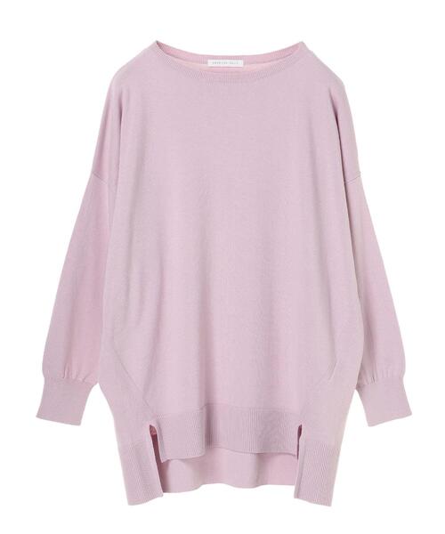 AMERICAN HOLIC(アメリカンホリック)の「前後差ラウンドネックニットチュニック *(ニット/セーター・レディース・ネイビー/ベージュ/オフホワイト/ラベンダー/イエロー・FREE)」の18枚目の写真