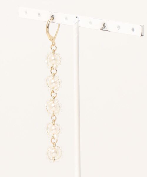 flower（フラワー）の「シアーブルームピアス（ピアス（片耳用）・レディース・ホワイト・FREE）」の2枚目の写真