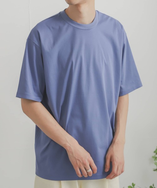 SENSE OF PLACE by URBAN RESEARCH（センスオブプレイスバイアーバンリサーチ）の「スムースシルケットT(5分袖)（Tシャツ/カットソー・メンズ・ホワイト/ライトベージュ/ミント/イエロー/ブラウン/チャコールグレー/ライトブルー・X-LARGE/MEDIUM/LARGE）」の11枚目の写真