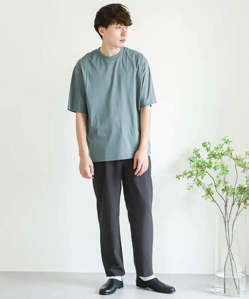 SENSE OF PLACE by URBAN RESEARCH（センスオブプレイスバイアーバンリサーチ）の「スムースシルケットT(5分袖)（Tシャツ/カットソー・メンズ・ホワイト/ライトベージュ/ミント/イエロー/ブラウン/チャコールグレー/ライトブルー・X-LARGE/MEDIUM/LARGE）」の21枚目の写真