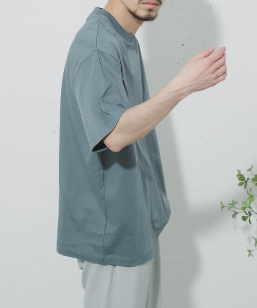 SENSE OF PLACE by URBAN RESEARCH（センスオブプレイスバイアーバンリサーチ）の「スムースシルケットT(5分袖)（Tシャツ/カットソー・メンズ・ホワイト/ライトベージュ/ミント/イエロー/ブラウン/チャコールグレー/ライトブルー・X-LARGE/MEDIUM/LARGE）」の16枚目の写真