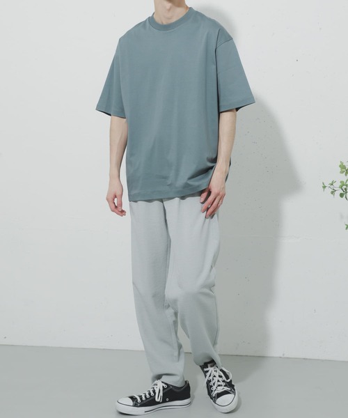 SENSE OF PLACE by URBAN RESEARCH（センスオブプレイスバイアーバンリサーチ）の「スムースシルケットT(5分袖)（Tシャツ/カットソー・メンズ・ホワイト/ライトベージュ/ミント/イエロー/ブラウン/チャコールグレー/ライトブルー・X-LARGE/MEDIUM/LARGE）」の9枚目の写真