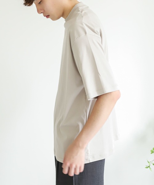 SENSE OF PLACE by URBAN RESEARCH（センスオブプレイスバイアーバンリサーチ）の「スムースシルケットT(5分袖)（Tシャツ/カットソー・メンズ・ホワイト/ライトベージュ/ミント/イエロー/ブラウン/チャコールグレー/ライトブルー・X-LARGE/MEDIUM/LARGE）」の19枚目の写真