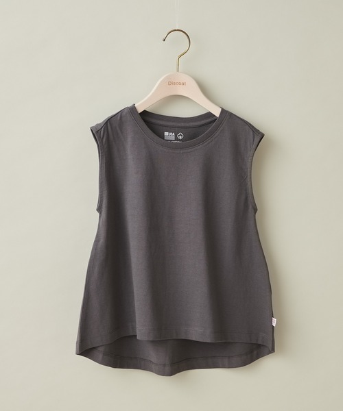 DISCOAT（ディスコート）の「【キッズ】USAコットンAラインプルオーバー（Tシャツ/カットソー・キッズ・チャコールグレー/ライム/オレンジ/モカ・120/130/140）」の2枚目の写真